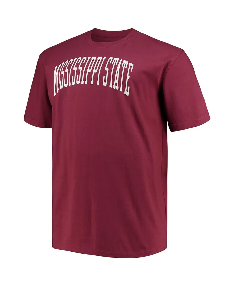 Men's Champion Maroon Mississippi State Bulldogs Big and Tall Arch Team Logo T-shirt