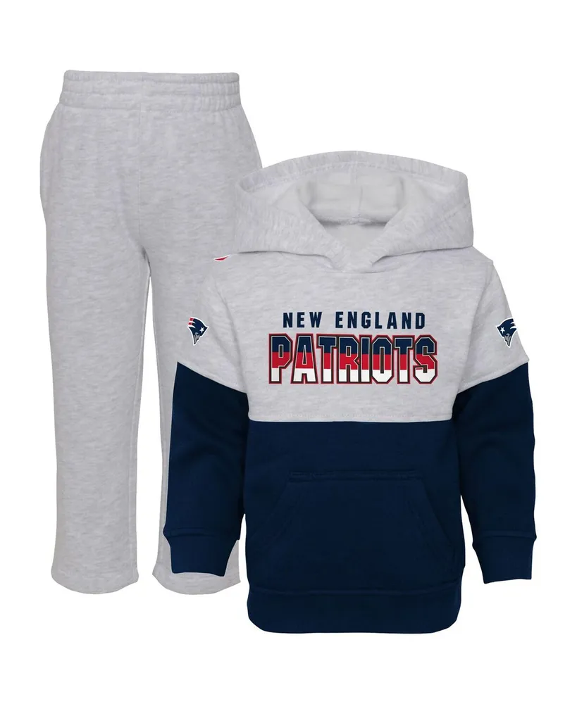 Youth Navy New England Patriots Long Sleeve T-Shirt & Pants Set