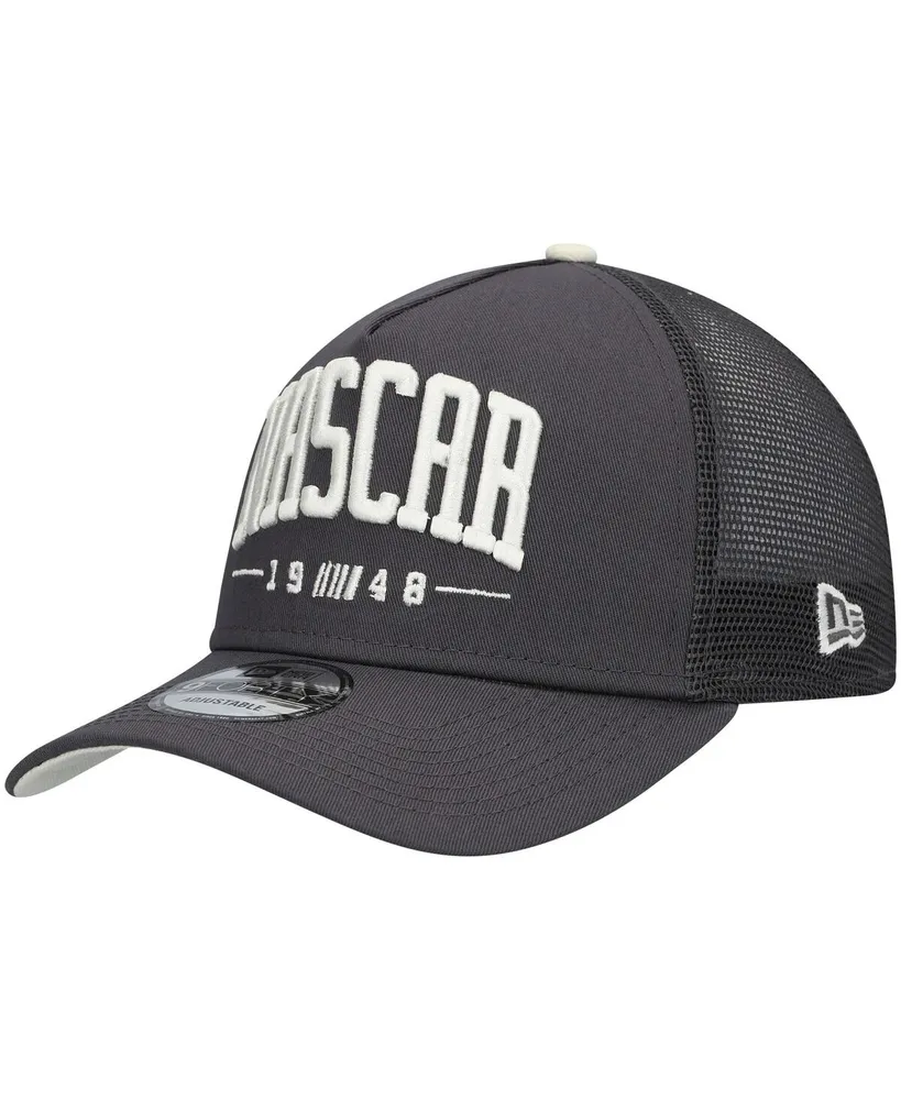 Men's New Era Gray Nascar A-Frame 9FORTY Snapback Hat