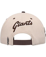 Men's Pro Standard White, Brown San Francisco Giants Chocolate Ice Cream Drip Snapback Hat