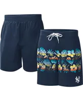 Men's G-iii Sports by Carl Banks Navy New York Yankees Breeze Volley Swim Shorts