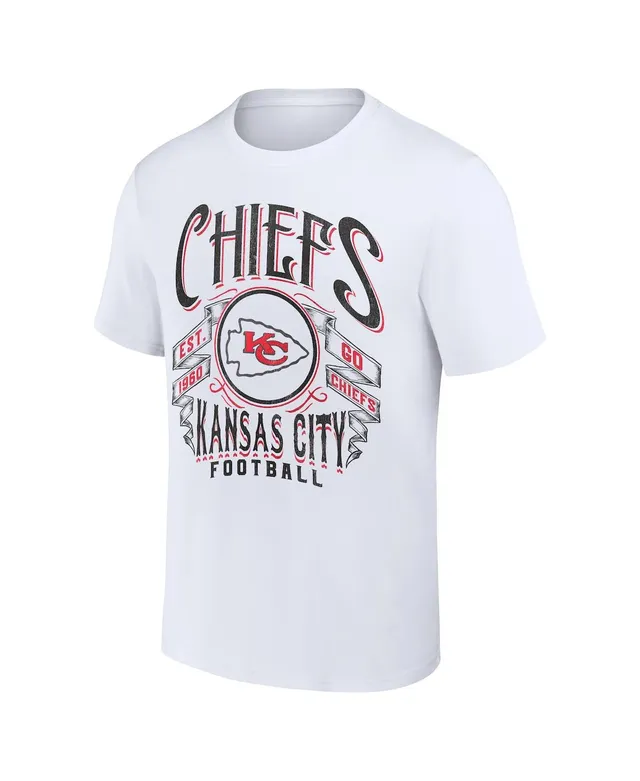 Men's NFL x Darius Rucker Collection by Fanatics White Kansas City Chiefs  Football Striped T-Shirt