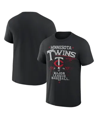 Men's Darius Rucker Collection by Fanatics Black Minnesota Twins Beach Splatter T-shirt