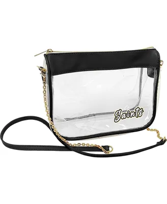 Women's New Orleans Saints Hype Stadium Crossbody Clear Bag