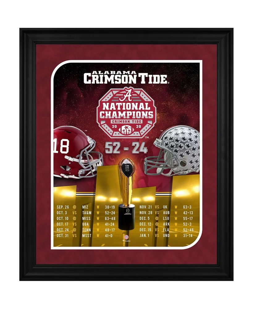 Alabama Crimson Tide Framed 20" x 24" College Football Playoff 2020 National Champions Collage