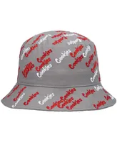 Men's Cookies Gray Triple Beam Allover Print Bucket Hat