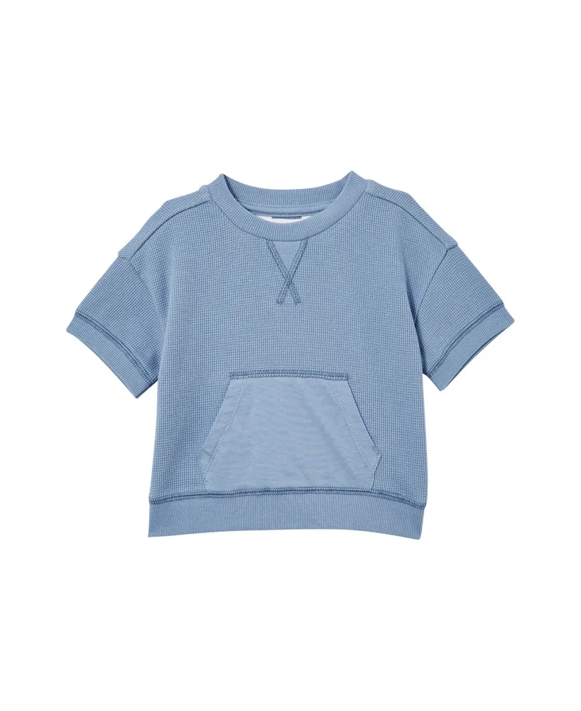 Cotton On Baby Boys Waffle Knit Short Sleeved Top