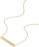 Fossil Harlow Linear Texture Gold-Tone Stainless Steel Chain Necklace