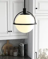 Hudson & Canal Cieonna 9.38" Glass Shade Wide Pendant