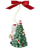 Spode Christmas Tree Snowman Tree Hugger Ornament