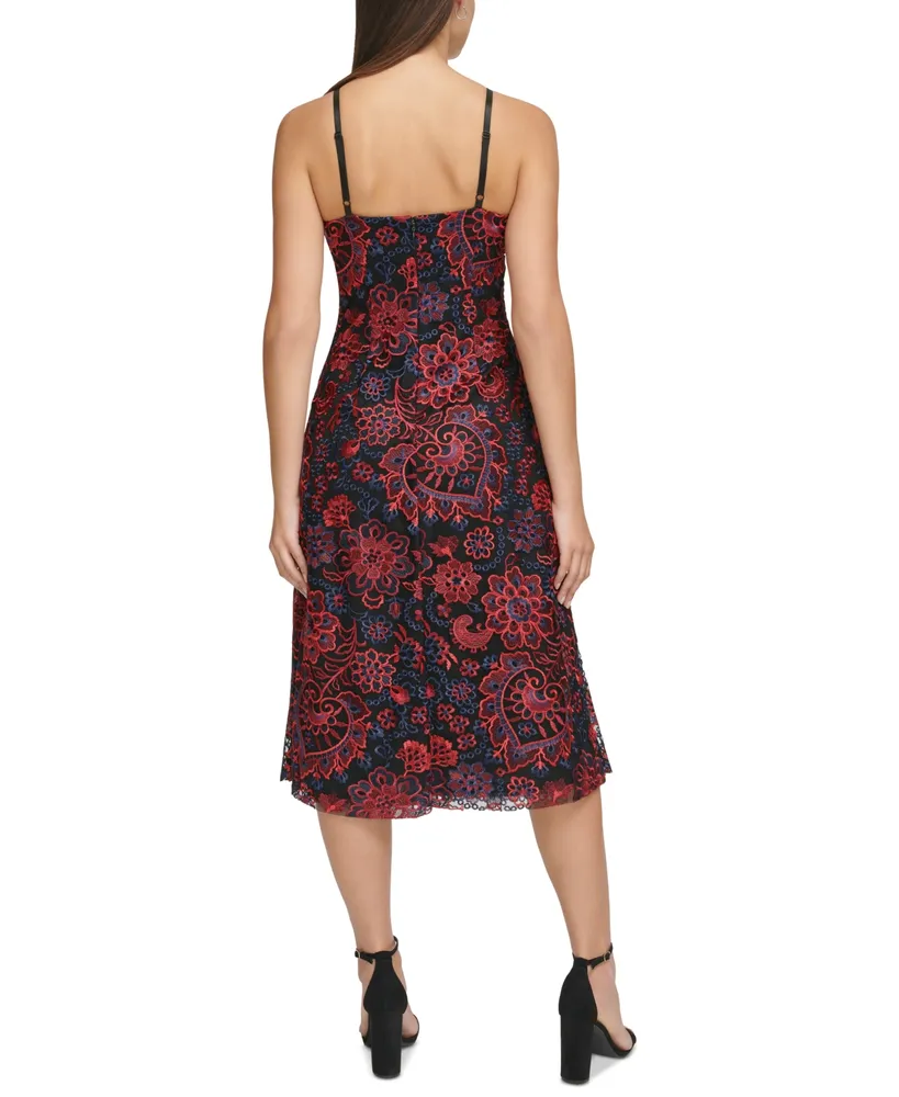 Guess Women's Embroidered Fit & Flare Dress