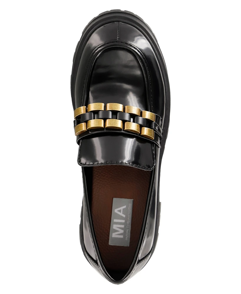 Mia Women's Gabina Round-Toe Lug Sole Loafers