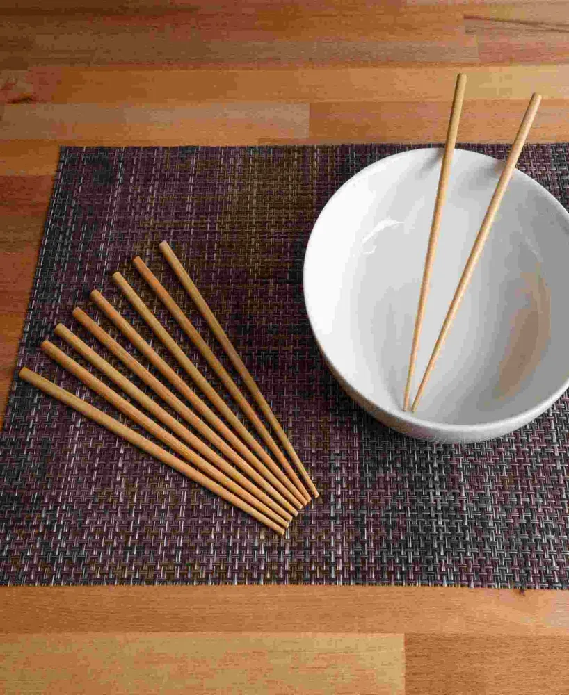 Joyce Chen 5 Pairs Reusable Burnished Bamboo Chopsticks Set