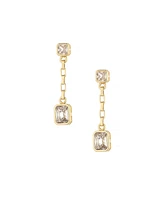 Ettika Linked Chain Dangle 18K Gold Plated Earrings