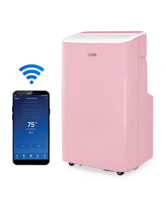 Commercial Cool Portable Air Conditioner, Dehumidifier & Fan, Portable Ac 9,000 Btu Bedroom Ac & Covers up to 400 Sq. Ft., Alexa & Wifi Enabled,Pink