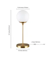 Hudson & Canal Theia 21" Glass Shade Tall Globe Stem Table Lamp