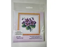 Orchidea Stamped Cross stitch kit "Violets " 7518 - Assorted Pre