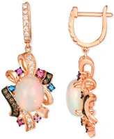 Le Vian Crazy Collection Multi-Gemstone (2-5/8 ct. t.w.) & Diamond (5/8 ct. t.w.) Drop Earrings in 14k Rose Gold