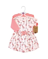 Touched by Nature Baby Girls Organic Cotton Dress and Cardigan