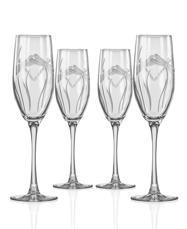 Hotel Collection Black Stem Champagne Glasses, Set of 4, Created for Macy's