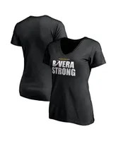 Women's Fanatics Black Washington Football Team Rivera Strong V-Neck T-shirt