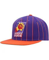 Men's Mitchell & Ness Purple, Orange Phoenix Suns Hardwood Classics Pinstripe Snapback Hat