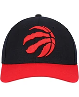 Men's Mitchell & Ness Black, Red Toronto Raptors Mvp Team Two-Tone 2.0 Stretch-Snapback Hat