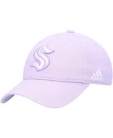 Men's adidas Purple Seattle Kraken 2022 Hockey Fights Cancer Slouch Adjustable Hat