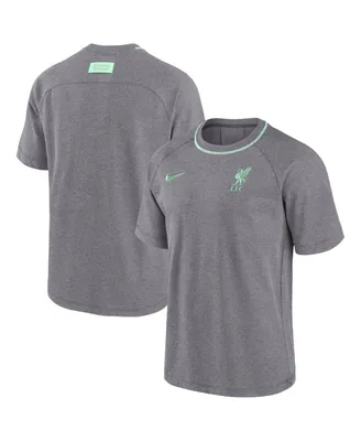 Men's Nike Heather Charcoal Liverpool Travel Raglan T-shirt