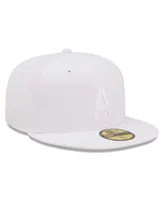 Men's New Era Los Angeles Angels White on White 59FIFTY Fitted Hat