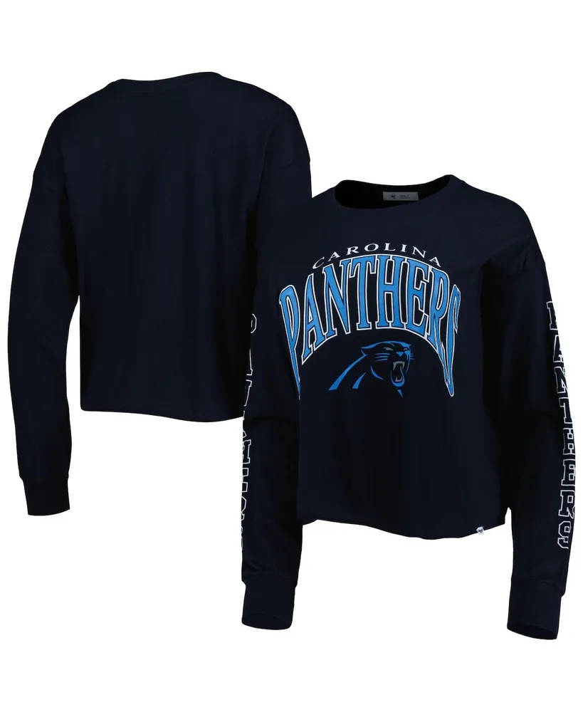 '47 Navy Tennessee Titans Skyler Parkway Cropped Long Sleeve T-Shirt