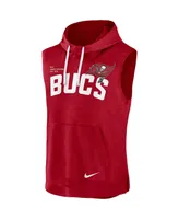 Men's Nike Heather Red Tampa Bay Buccaneers Sleeveless Pullover Hoodie