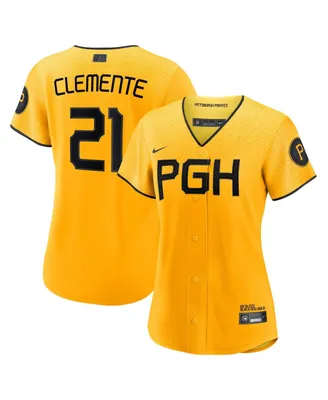 Women's Nike Roberto Clemente Gold Pittsburgh Pirates 2023 City Connect Replica Player Jersey