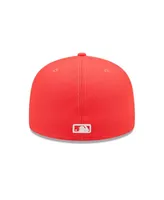 Men's New Era Red Chicago White Sox Lava Highlighter Logo 59FIFTY Fitted Hat