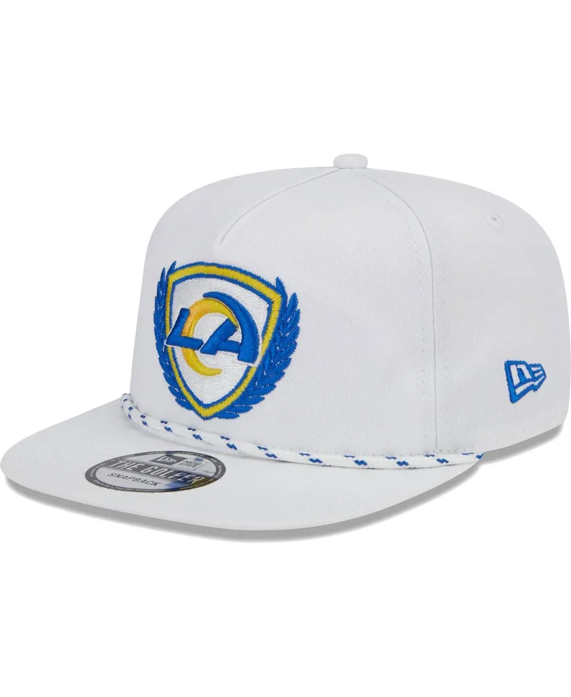 Men's New Era White Los Angeles Rams Tee Golfer 9FIFTY Snapback Hat