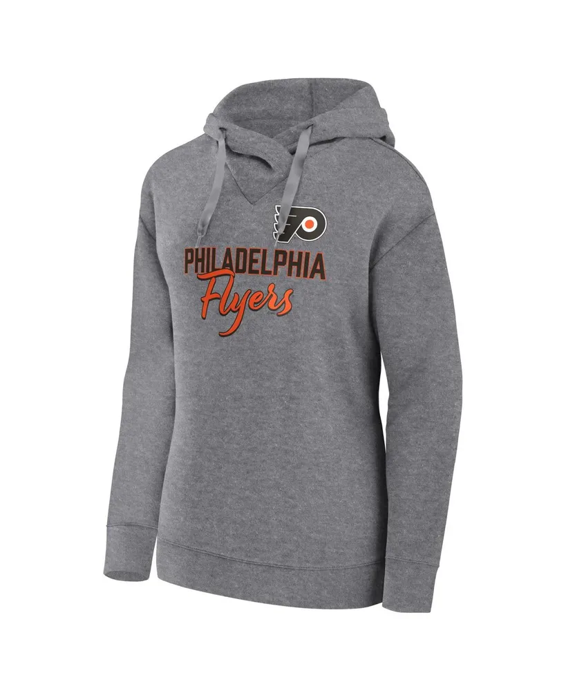 Women's Fanatics Heather Gray Philadelphia Flyers Script Favorite Pullover Hoodie