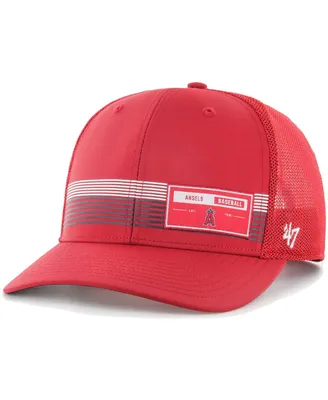 Men's '47 Brand Red Los Angeles Angels Rangefinder Brrr Trucker Adjustable Hat