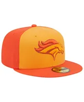Men's New Era Orange Denver Broncos Tri-Tone 59FIFTY Fitted Hat