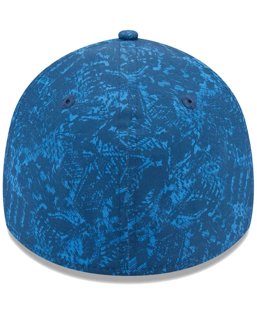 Men's New Era Blue, Navy Chelsea Retro All Over Print 39THIRTY Flex Hat