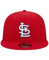 Men's New Era Red St. Louis Cardinals Team Color Trucker 9FIFTY Snapback Hat