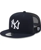 Men's New Era Navy New York Yankees Cooperstown Collection Team Color Trucker 9FIFTY Snapback Hat