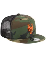 Men's New Era Camo New York Mets Woodland Camo Trucker 9FIFTY Snapback Hat