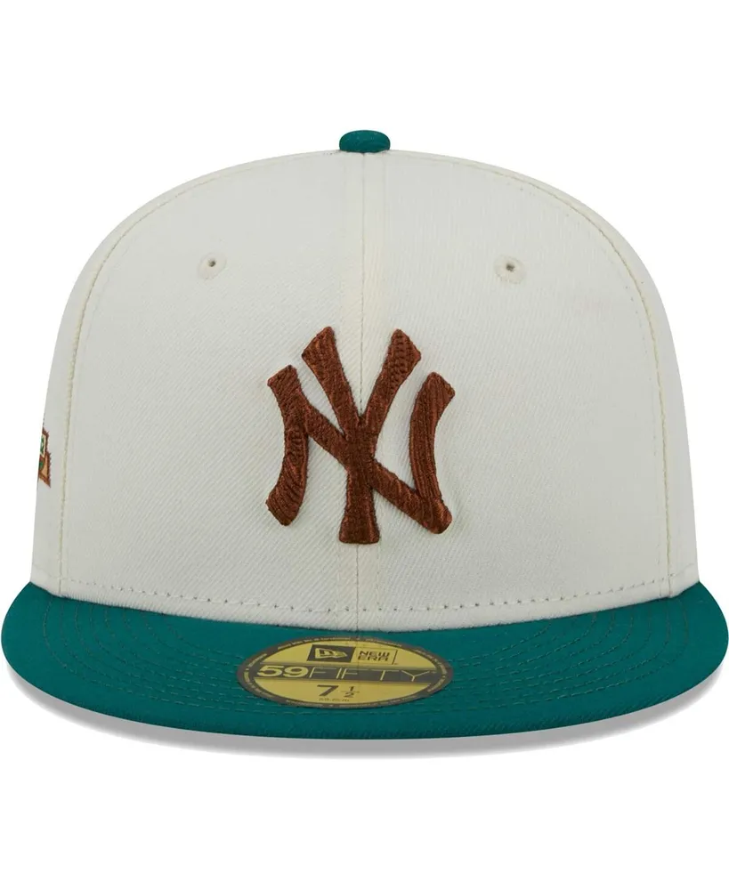 Men's New Era White York Yankees Cooperstown Collection Camp 59FIFTY Fitted Hat