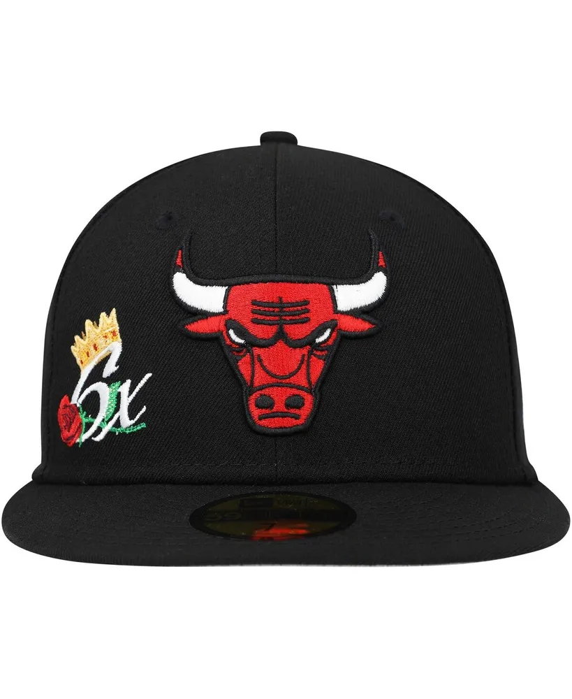 Men's New Era Black Chicago Bulls Crown Champs 59FIFTY Fitted Hat