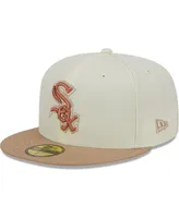 Men's New Era Cream Chicago White Sox Chrome Camel Rust Undervisor 59FIFTY Fitted Hat