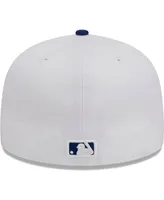 Men's New Era White, Royal Los Angeles Dodgers Optic 59FIFTY Fitted Hat