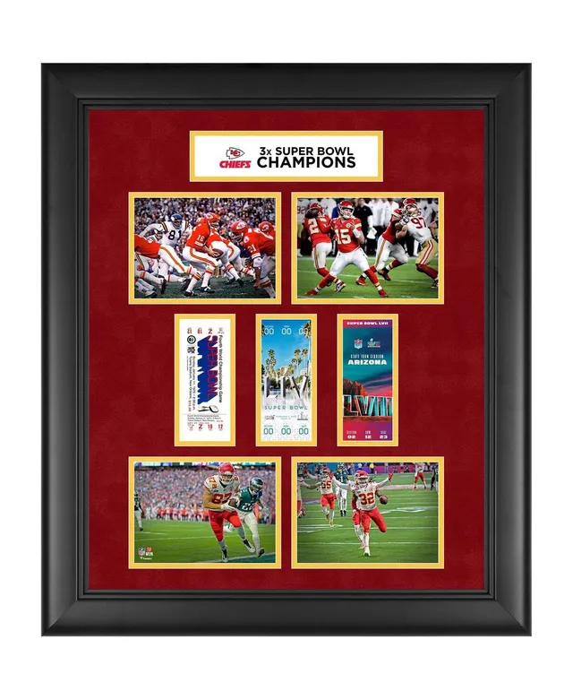 Kansas City Chiefs Framed 20 x 24 Super Bowl LVII Champions 3-Time Ticket  Collage