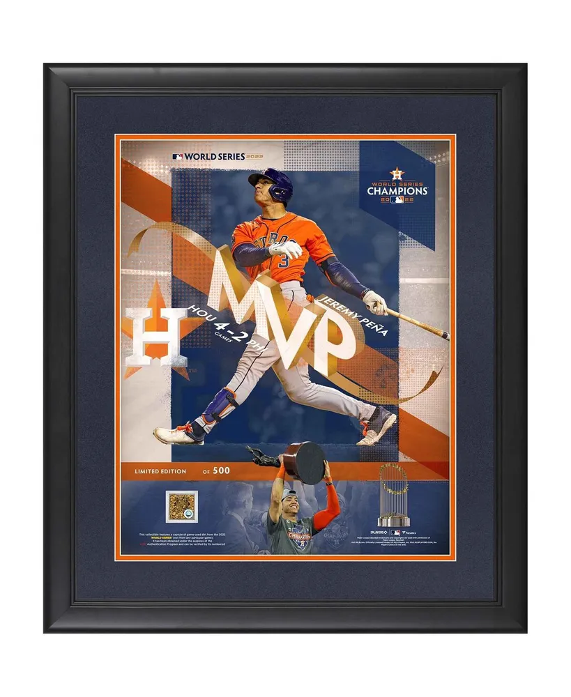 Jeremy Pena Houston Astros Framed 16" x 20" 2022 World Series Mvp Collage with a Piece of Game-Used World Series Dirt - Limited Edition of 500