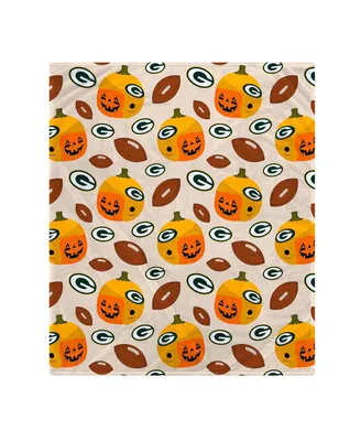 Green Bay Packers 60" x 70" Pumpkin Helmet Corral Fleece Blanket