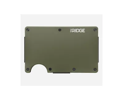 The Ridge Aluminum Matte Olive: Money Clip Wallet